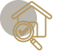 icon of a house and magnifying glass