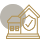 icon of a house with a security shield