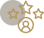 Icon of a person with three stars