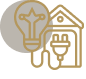 light bulb electric cord icon